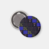 Vier juli patchworkpatroon - 4 juli magneet (Voorkant / Achterkant)