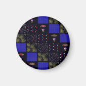 Vier juli patchworkpatroon - 4 juli magneet (Voorkant)