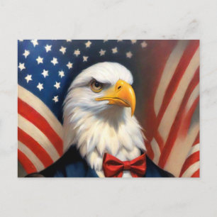 Vier juli Patriottische Adelaar Briefkaart