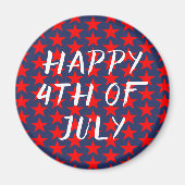 Vier juli rood en blauw magneet (Voorkant)