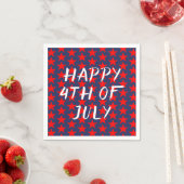 Vier juli rood en blauw servet (Insitu)