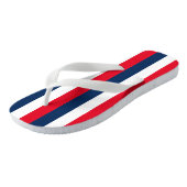Vier juli rood wit blauwe strepen modern teenslippers (Schuin)