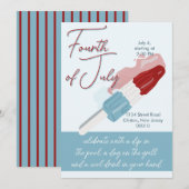 Vier juli uitnodiging (Voorkant / Achterkant)