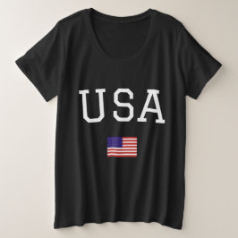 Vier juli usa Feest Amerika Vlag Grote Maat T-shirt