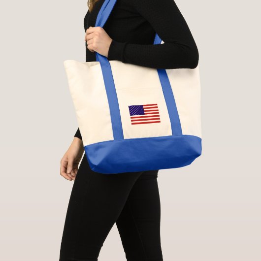 Vier juli usa Feest Amerika Vlag Tote Bag (Voorkant (product))