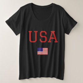 Vier juli usa Feest Amerikaanse Vlag Grote Maat T-shirt