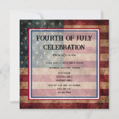 Vier juli viering feestje kaart (Voorkant)