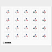 Vier juli vierkante sticker (Vel)