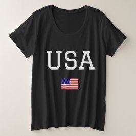 Vier juli VS-feest Amerikaanse vlag Grote Maat T-shirt