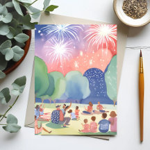 Vier Juli Vuurwerk | Rood Wit Blauw