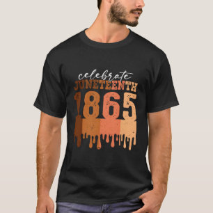 Vier Junenth 1865 Zwart Afrikaans Amerikaans T-shirt
