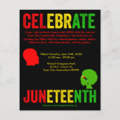 Vier Juneteenth Freedom Day Rood Geel Groen Flyer (Voorkant)