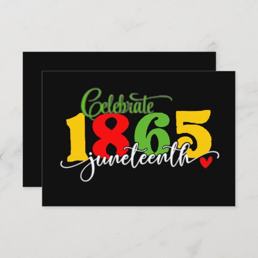 Vier Juneteenth: Vrijheid sinds 1865 Kaart (Voorkant / Achterkant)