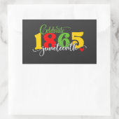 Vier Juneteenth: Vrijheid sinds 1865 Rechthoekige Sticker (Tas)