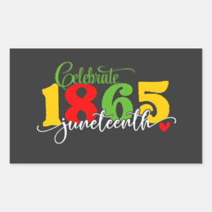 Vier Juneteenth: Vrijheid sinds 1865 Rechthoekige Sticker