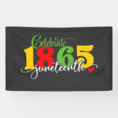 Vier Juneteenth: Vrijheid sinds 1865 Spandoek (Horizontaal)