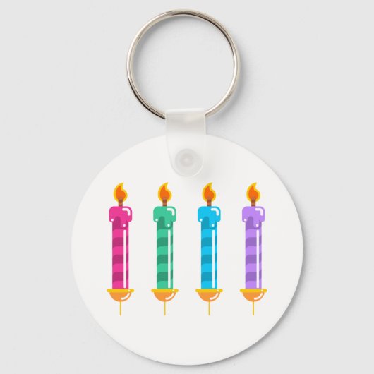 Vier kaarsen lichte Sleutelhanger (Voorkant)