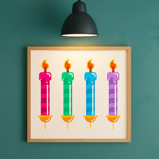 Vier Kaarsen Poster