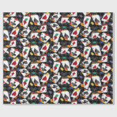 Vier Kaart Aces Poker Cadeaupapier (Vlak)