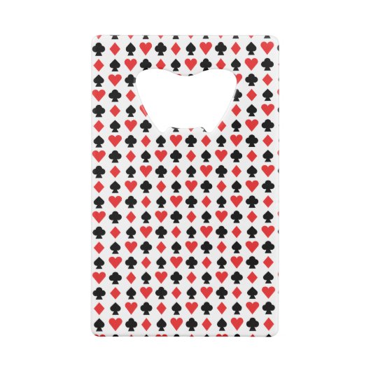 Vier Kaart vormen patroon Creditkaart Flessenopener (Achterkant)