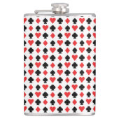 Vier Kaart vormen patroon Heupfles (Voorkant)