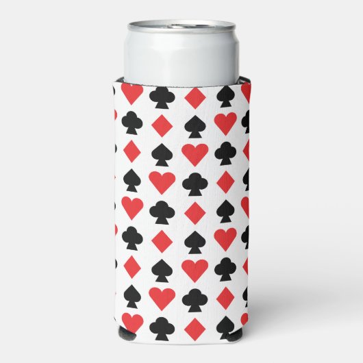 Vier Kaart vormen patroon Seltzer Blikjeskoeler (Seltzer Voorkant)