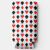 Vier Kaart vormen patroon Seltzer Blikjeskoeler (Voorkant)