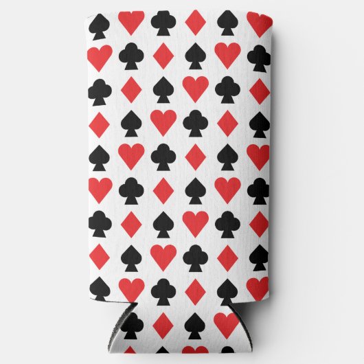 Vier Kaart vormen patroon Seltzer Blikjeskoeler (Voorkant)