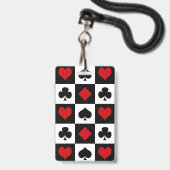 Vier kaartkleuren badge (Voorzijde met lanyard)