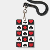 Vier kaartkleuren badge (Achterkant met lanyard)