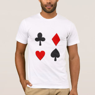 Vier kaartkleuren t-shirt