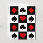 Vier kaartkostuums briefkaart (Voorkant / Achterkant)
