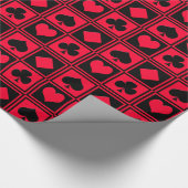 Vier kaartkostuums cadeaupapier (Hoek)