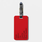 Vier kaartpakken bagagelabel (Achterkant verticaal)