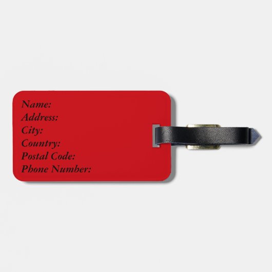 Vier kaartpakken bagagelabel (Achterkant horizontaal)