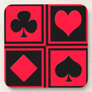 Vier kaartpakken bier onderzetter