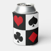 Vier kaartpakken blikjeskoeler (Blikje Achterkant)