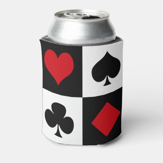 Vier kaartpakken blikjeskoeler (Blikje Achterkant)