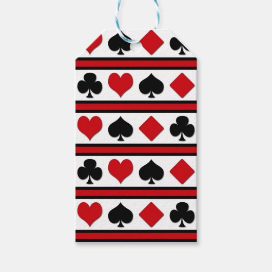 Vier kaartpakken cadeaulabel (Voorkant)