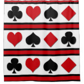 Vier kaartpakken douchegordijn (Voorkant)