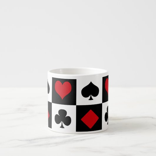 Vier kaartpakken espresso kop (Voorkant)