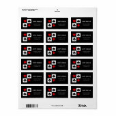 Vier kaartpakken etiket (Full Sheet)