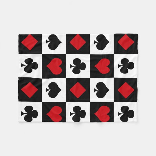 Vier kaartpakken fleece deken (Voorkant (Horizontaal))