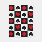 Vier kaartpakken fleece deken (Voorkant)