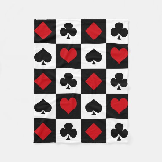 Vier kaartpakken fleece deken (Voorkant)