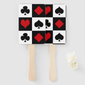 Vier kaartpakken handwaaier (Voorkant en achterkant)
