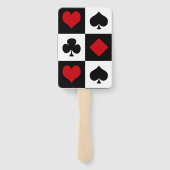 Vier kaartpakken handwaaier (Achterkant)