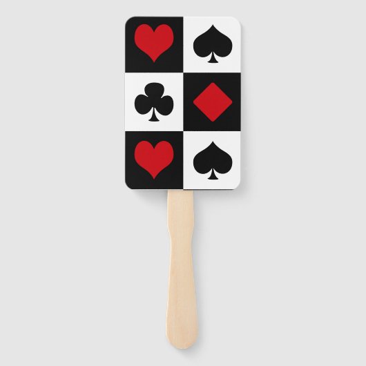 Vier kaartpakken handwaaier (Achterkant)