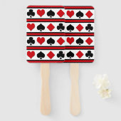 Vier kaartpakken handwaaier (Voorkant en achterkant)