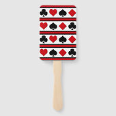 Vier kaartpakken handwaaier (Achterkant)